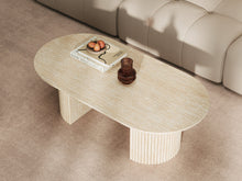 Load image into Gallery viewer, Nile Oval Coffee Table 140 x 70cm - Travertine