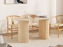 Load image into Gallery viewer, Nile Oval Dining Table 160 x 90cm - Travertine