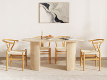 Load image into Gallery viewer, Nile Oval Dining Table 160 x 90cm - Travertine