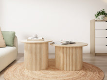 Load image into Gallery viewer, Nile Round Coffee Table 60cm - Travertine