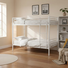 Load image into Gallery viewer, Owen Single Metal Bunk Bed Frame - White