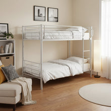 Load image into Gallery viewer, Owen Single Metal Bunk Bed Frame - White