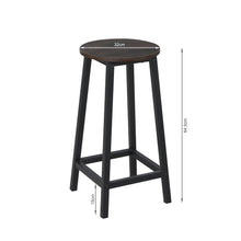 Load image into Gallery viewer, Brick Metal Bar Stool - Rustic Brown + Black