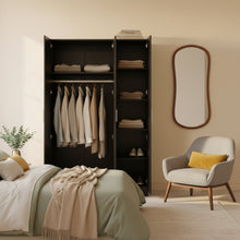 Load image into Gallery viewer, Bram 3 Door Wardrobe Cabinet - Black