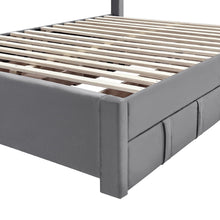 Load image into Gallery viewer, Montana Velvet Queen Bed Frame with 4 Drawers - Grey