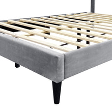 Load image into Gallery viewer, Rila Double Velvet Bed Frame - Grey