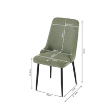 Load image into Gallery viewer, Oliro Linen Dining Chair - Set of 4 - Dark Green