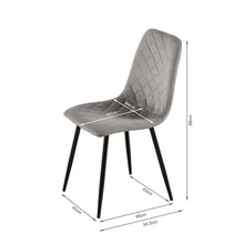Load image into Gallery viewer, Fika Velvet Dining Chair - Set of 4 - Grey