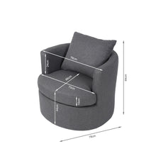 Load image into Gallery viewer, Luva Linen Swivel Armchair - Dark Grey