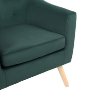 Load image into Gallery viewer, Millo Velvet Armchair - Dark Green