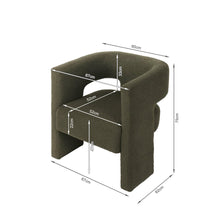 Load image into Gallery viewer, Rivo Boucle Armchair - Dark Green