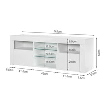 Load image into Gallery viewer, Atka 1.45m LED Entertainment Unit - White