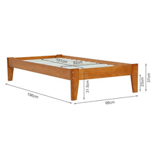 Load image into Gallery viewer, Meri Single Wooden Bed Frame - Oak