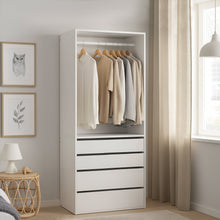 Load image into Gallery viewer, Delta 4 Drawer Wide Wardrobe - White
