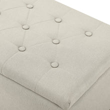 Load image into Gallery viewer, Sebastian Linen Storage Ottoman Bench - Beige