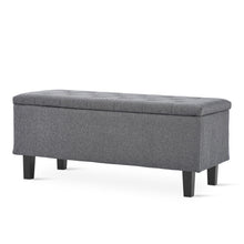 Load image into Gallery viewer, Sebastian Linen Storage Ottoman Bench - Grey