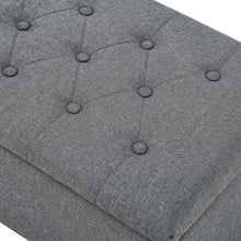 Load image into Gallery viewer, Sebastian Linen Storage Ottoman Bench - Grey