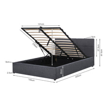 Load image into Gallery viewer, Elizabeth Double Gas Lift Bed Frame - Dark Grey