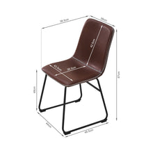 Load image into Gallery viewer, Grayson PU Leather Dining Chair - Set of 2 - Brown