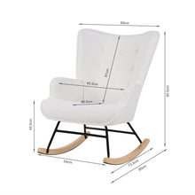 Load image into Gallery viewer, Ava Boucle Rocking Armchair - White