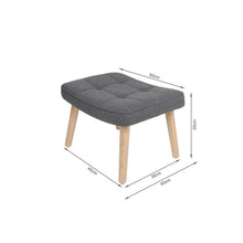 Load image into Gallery viewer, Emma Linen Armchair with Ottoman - Grey