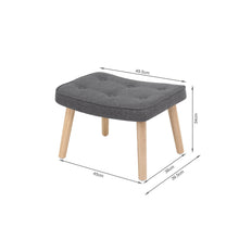 Load image into Gallery viewer, Olivia Linen Armchair with Ottoman - Grey