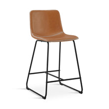 Load image into Gallery viewer, Luke PU Leather Bar Stool - Set of 2 - Orange