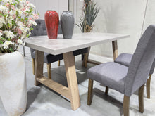 Load image into Gallery viewer, Tommie 1.8M Rectangular Dining Table - Cement + Oak