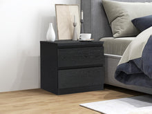 Load image into Gallery viewer, Tongass Wooden Bedside Table - Black