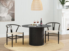 Load image into Gallery viewer, Winter Rope Seat Dining Chair Wishbone Chair Replica - Set of 2 - Black