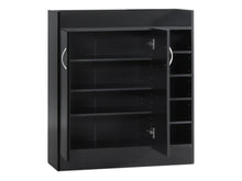 Load image into Gallery viewer, Maui 2 Door Shoe Cabinet Storage Rack - Black
