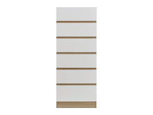 Load image into Gallery viewer, Harris 6 Drawers Slim Tallboy - Oak + White
