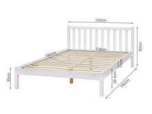 Load image into Gallery viewer, Baker Double Wooden Bed Frame - White
