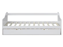 Load image into Gallery viewer, Laila Single Wooden Trundle Bed Frame - White
