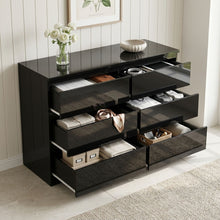 Load image into Gallery viewer, Angeles High Gloss 6 Drawer Lowboy - Black
