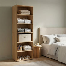 Load image into Gallery viewer, PAYETTE 6 Shelf Wardrobe - OAK (p1=0.043m - 17.5kg)(p2=0.043m - 16.0kg)(T=0.086m - 33.5kg)