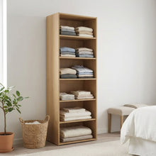 Load image into Gallery viewer, PAYETTE 6 Shelf Wardrobe - OAK (p1=0.043m - 17.5kg)(p2=0.043m - 16.0kg)(T=0.086m - 33.5kg)