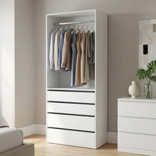 Load image into Gallery viewer, Delta 4 Drawer Wide Wardrobe - White