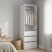 Load image into Gallery viewer, N-23963-payette-3-drawer-wardrobe-white-2601097