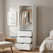 Load image into Gallery viewer, N-23963-payette-3-drawer-wardrobe-white-26010910