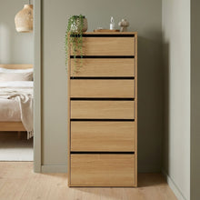 Load image into Gallery viewer, Payette 6 Drawer Wardrobe - Oak