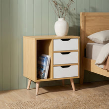 Load image into Gallery viewer, N-LT10635-luca-bedside-table-maple-white-2601098
