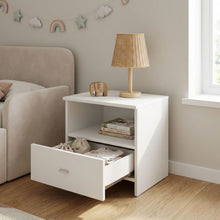 Load image into Gallery viewer, N-22101-makalu-wooden-bedside-table-with-1-drawer-white-7