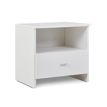 Load image into Gallery viewer, O-22101-makalu-wooden-bedside-table-with-1-drawer-white-4