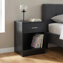 Load image into Gallery viewer, N-23531-clayton-bedside-table-with-1-drawer-black -2601096