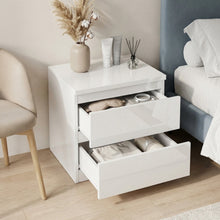 Load image into Gallery viewer, Angeles High Gloss Bedside Table - White