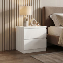 Load image into Gallery viewer, Angeles High Gloss Bedside Table - White