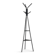 Load image into Gallery viewer, lt10879_aero_coat_rack_with_storage_shelves_-_black__1_