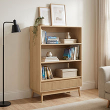 Load image into Gallery viewer, 23748-shawnee-3-tier-bookshelf-with-drawer-oak-2601104