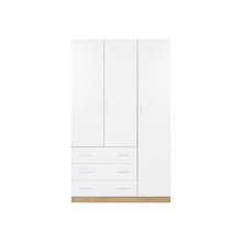 Load image into Gallery viewer, 23098_harris_3_door_wardrobe_with_3_drawers_oak___white_4_b788617b-c6f2-47aa-9524-4946e70ad2df